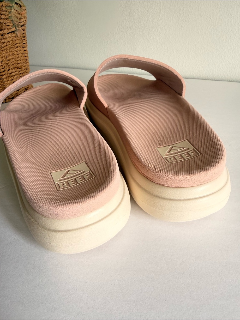 Reef Pink Platform Slide Sandals - Picture 4 of 9